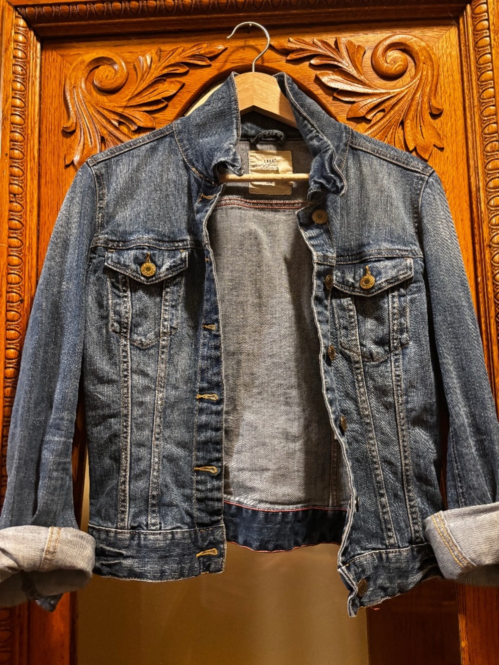 H&M Denim Jean Jacket LOGG Women Size 8